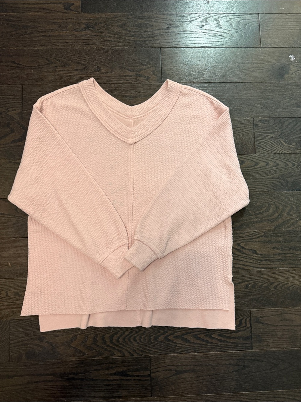 Aerie Women's Soft V-Neck Textured Sweater - Light Pink